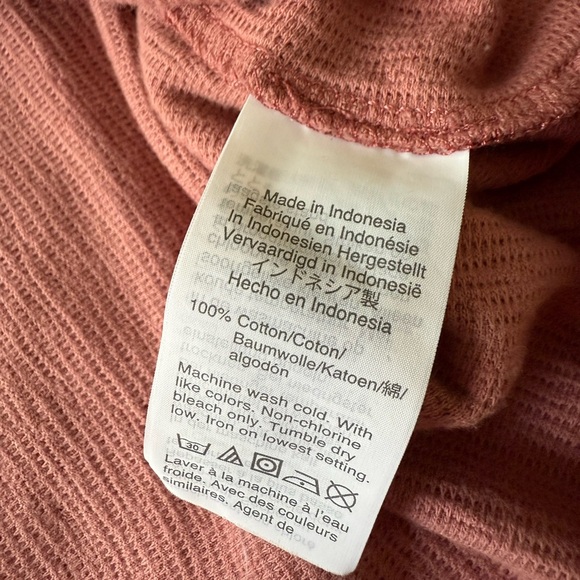 Madewell Texture & Thread Buttonback Mockneck Autumn Berry Size M - Picture 6 of 8